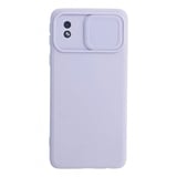 Nettech Samsung Galaxy A01 Core Uyumlu Kızaklı Kamera Korumalı Arka Koruma Kılıf (Lila) NT87151