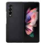 Nettech Samsung Galaxy Z Fold 4 Uyumlu NTN018 Kevlar Carbon Arka Koruma Kılıf (Siyah) NT106460
