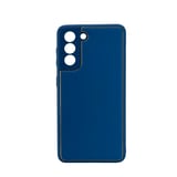 Nettech Samsung Galaxy S22 Plus Uyumlu Coco Leather Seri Arka Koruma Kılıf (Lacivert) NT99854