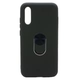 Nettech Huawei Y8p Uyumlu Leather Ring Nano Arka Koruma Kılıf (Siyah) NT83092