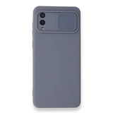 Nettech Samsung Galaxy A02 Uyumlu Kızaklı Kamera Korumalı Arka Koruma Kılıf (Gri) NT87134