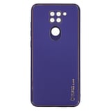 Nettech Xiaomi Redmi Note 9 Uyumlu Coco Leather Seri Arka Koruma Kılıf (Mor) NT90571