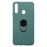 Nettech Samsung Galaxy A20S Uyumlu Leather Ring Nano Arka Koruma Kılıf (Yeşil) NT83034