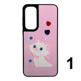 Nettech Samsung Galaxy A55 Uyumlu Casetify Kabartmalı Arka Koruma Kılıf (Karışık Renk) NT112029