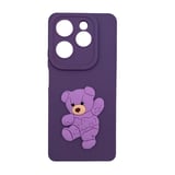 Nettech İnfinix Hot 40 Uyumlu Maskot Seri Arka Koruma Kılıf (Mor) NT109807