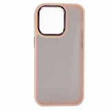Nettech Apple iPhone 14 Pro Uyumlu Metal Kamera Çerçeveli Arka Koruma Kılıf (Pembe) NT97543