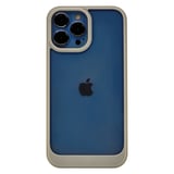 Nettech Apple iPhone 13 Pro Max Uyumlu Solid Frame Arka Koruma Kılıf (Krem) NT95835