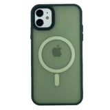 Nettech Apple iPhone 11 Uyumlu Mat Renkli MagSafe Arka Koruma Kılıf (Yeşil) NT101304