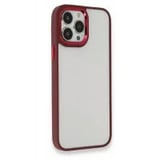Nettech Apple iPhone 13 Pro Max Uyumlu Soft Akrilik Seri Arka Koruma Kılıf (Kırmızı) NT92397
