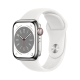 Apple Watch Series 8  Paslanmaz Çelik  41mm  Cellular  Gümüş