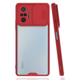 Nettech Xiaomi Redmi Note 10 Pro 4G Uyumlu Platin Kamera Kızaklı Arka Koruma Kılıf (Kırmızı) NT86812