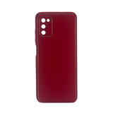Nettech Samsung Galaxy A03S Uyumlu Coco Leather Seri Arka Koruma Kılıf (Kırmızı) NT99863