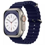 Nettech Apple Watch Seri 44/42 mm Uyumlu Silikon Kordon (Mavi) NT108953