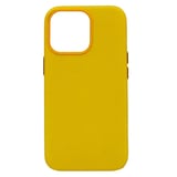 Nettech Apple iPhone 13 Pro Uyumlu Suni Deri Arka Koruma Kılıf (Sarı) NT96368