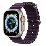 Nettech Apple Watch Seri 44/42 mm Uyumlu Silikon Kordon (Mor) NT103008