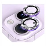 Nettech Apple iPhone 14 Uyumlu Diamond Taşlı Model Kamera Cam Koruyucu (Mor) NT97511