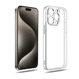 Nettech Apple iPhone 15 Pro Max Uyumlu Lüx Seri Arka Koruma Kılıf (Şeffaf) NT105995