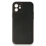Nettech Apple iPhone 12 Uyumlu Coco Leather Seri Arka Koruma Kılıf (Siyah) NT84705