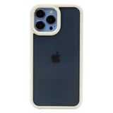 Nettech Apple iPhone 13 Pro Uyumlu Karbon inoks Seri Arka Koruma Kılıf (Beyaz) NT95792