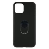 Nettech Apple iPhone 11 Pro Uyumlu Leather Ring Nano Arka Koruma Kılıf (Siyah) NT82889