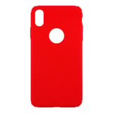 Nettech Apple iPhone XS Max Uyumlu Plane Seri Arka Koruma Kılıf (Kırmızı) VR11672