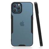 Nettech Apple iPhone 12 Pro Uyumlu Platin Seri Arka Koruma Kılıf (Siyah) NT85997