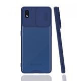 Nettech Samsung Galaxy A01 Core Uyumlu Platin Kamera Kızaklı Arka Koruma Kılıf (Lacivert) NT86767