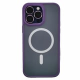 Nettech Apple iPhone 14 Pro Max Uyumlu Metal Kamera Çerçeveli Magsafe Seri Arka Koruma Kılıf (Mor) NT98049