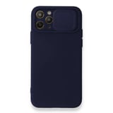 Nettech Apple iPhone 11 Pro Uyumlu Kızaklı Kamera Korumalı Arka Koruma Kılıf (Lacivert) NT84545