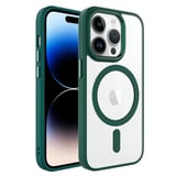 Nettech Apple iPhone 14 Pro Uyumlu Soft Akrilik Magsafe Seri Arka Koruma Kılıf (Yeşil) NT98128