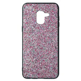 Nettech Samsung Galaxy A530 A8 2018 Uyumlu Simli Arka Koruma Kılıf (Pembe) VR7843