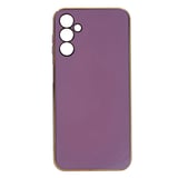 Nettech Samsung Galaxy A14 5G Uyumlu Renkli Kenar Zone Seri Arka Koruma Kılıf (Mor) NT103398