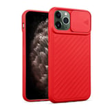 Nettech Apple iPhone 11 Pro Uyumlu Kızaklı Kamera Korumalı Arka Koruma Kılıf (Kırmızı) NT82148