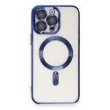 Nettech Apple iPhone 15 Pro Uyumlu Renkli Corner Magsafe Seri Arka Koruma Kılıf (Mavi) NT104828