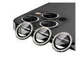 Nettech Apple iPhone 13 Pro Max Uyumlu Diamond Taşlı Model Kamera Cam Koruyucu (Siyah) NT95763