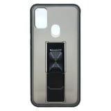 Nettech Samsung Galaxy M21 Uyumlu MicroCase Mıknatıs Yüzüklü Arka Koruma Kılıf (Siyah) NT87023