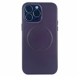 Nettech Apple iPhone 13 Pro Max Uyumlu Deri Magsafe Seri Arka Koruma Kılıf (Derin Mor) NT100576