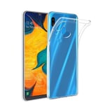 Baseus Samsung Galaxy A20 Uyumlu Tıpalı Şeffaf Seri Arka Koruma Kılıf (Şeffaf) VR14917
