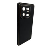 Nettech Xiaomi Mi 13 Pro Uyumlu Coco Leather Seri Arka Koruma Kılıf (Siyah) NT106702