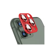 Nettech Apple iPhone 11 Pro Uyumlu Metalik Seri Kamera Cam Koruyucu (Kırmızı) NT93317