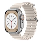Nettech Apple Watch Seri 44/42 mm Uyumlu Silikon Kordon (Krem) NT103010