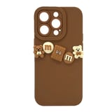 Nettech Apple iPhone 14 Pro Uyumlu Lüx Bear Arka Koruma Kılıf (Kahverengi) NT105799