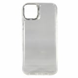 Nettech Apple iPhone 14 Plus Uyumlu Şeffaf Metal Kamera Çerçeveli Arka Koruma Kılıf (Şeffaf) NT96948