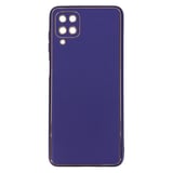 Nettech Samsung Galaxy A12 Uyumlu Coco Leather Seri Arka Koruma Kılıf (Derin Mor) NT99861