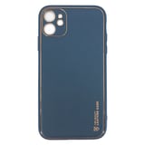 Nettech Apple iPhone 11 Uyumlu Coco Leather Seri Arka Koruma Kılıf (Lacivert) NT84712