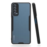 Nettech Huawei P Smart 2021 Uyumlu Platin Seri Arka Koruma Kılıf (Siyah) NT86433