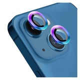Nettech Apple iPhone 13 Uyumlu Damla Model 2in Kamera Cam Koruyucu (Gökkuşağı) NT95748