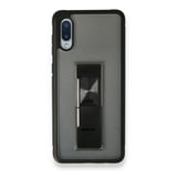 Nettech Samsung Galaxy A02 Uyumlu MicroCase Mıknatıs Yüzüklü Arka Koruma Kılıf (Siyah) NT86957