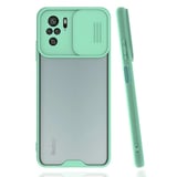 Nettech Xiaomi Redmi Note 10 Uyumlu Platin Kamera Kızaklı Arka Koruma Kılıf (Su Yeşili) NT86810