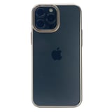 Nettech Apple iPhone 13 Pro Uyumlu Mika Renkli Metal Çerçeveli Seri Arka Koruma Kılıf (Gold) NT100974
